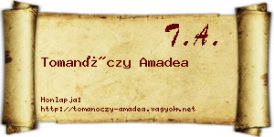 Tomanóczy Amadea névjegykártya